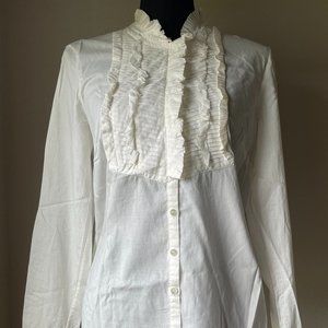 J.CREW White Button Down Size 4